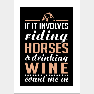 Horses and Wine Posters and Art